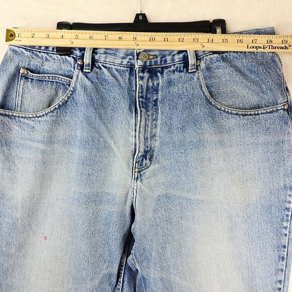 Vintage Anchor Blue Loose Jeans 40x32 Fits 39x30 Baggy Distressed Y2K Skater 90s - Picture 11 of 15